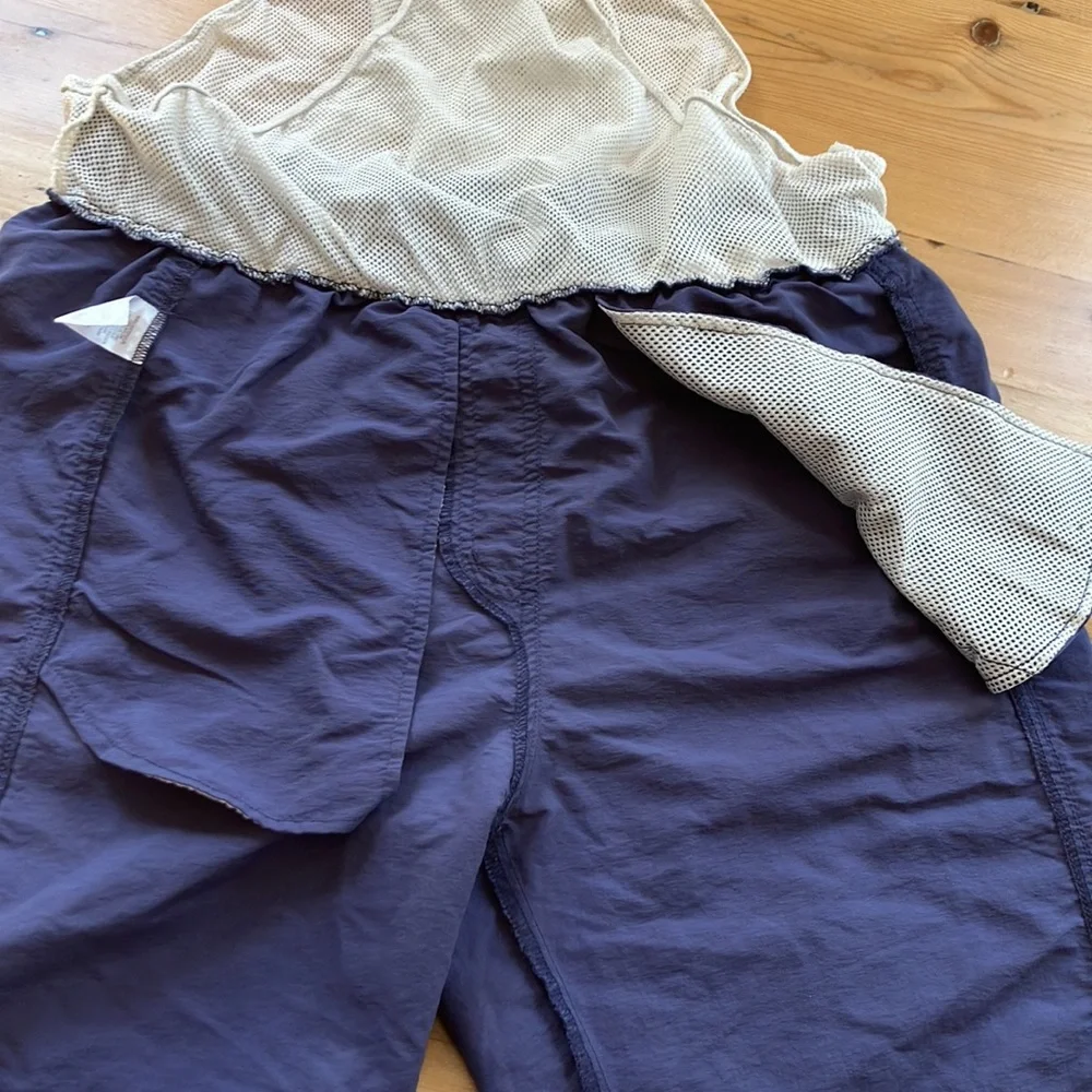 White Sierra M Men’s Swim Trunks Slate Blue Lined 4 Pockets Elastic Drawstring
